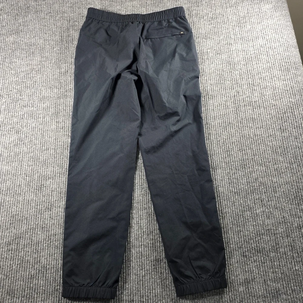 Banana Republic Mens Performance Tech Pants Black Elastic Waist Tapered Size 30